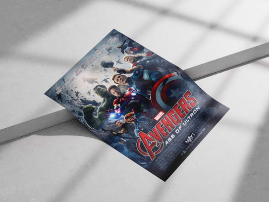 Marvel's "Avengers: Age of Ultron" featuring Tony Stark (Iron Man), Steve Rogers (Captain America), Bruce Banner (Hulk),