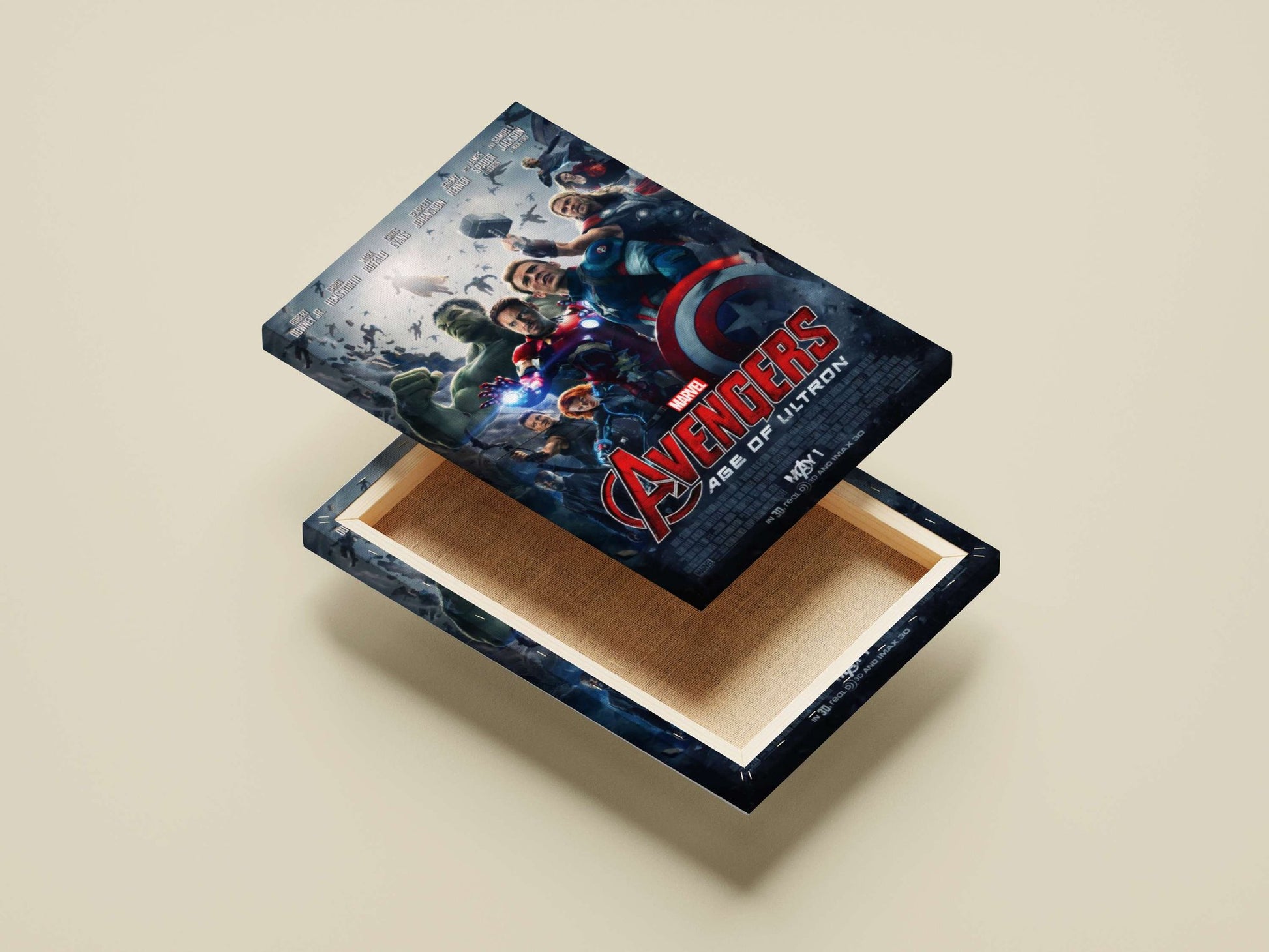 Marvel's "Avengers: Age of Ultron" featuring Tony Stark (Iron Man), Steve Rogers (Captain America), Bruce Banner (Hulk),
