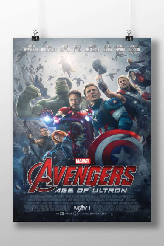 Marvel's "Avengers: Age of Ultron" featuring Tony Stark (Iron Man), Steve Rogers (Captain America), Bruce Banner (Hulk),