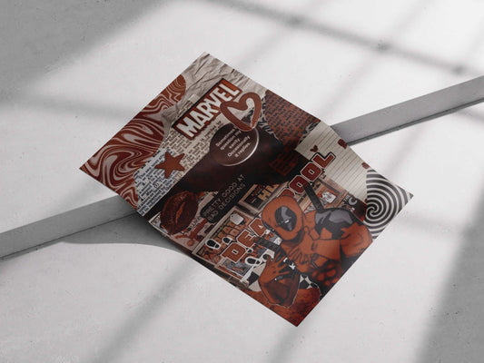 Deadpool Anti-Hero Grunge Collage Art Print - Marvel Comics Merc with a Mouth Fan Poster