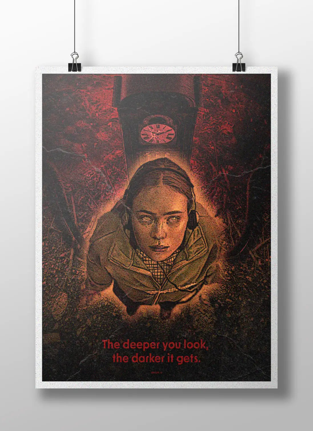 Stranger Things - Max "The Deeper You Look" Clock Art