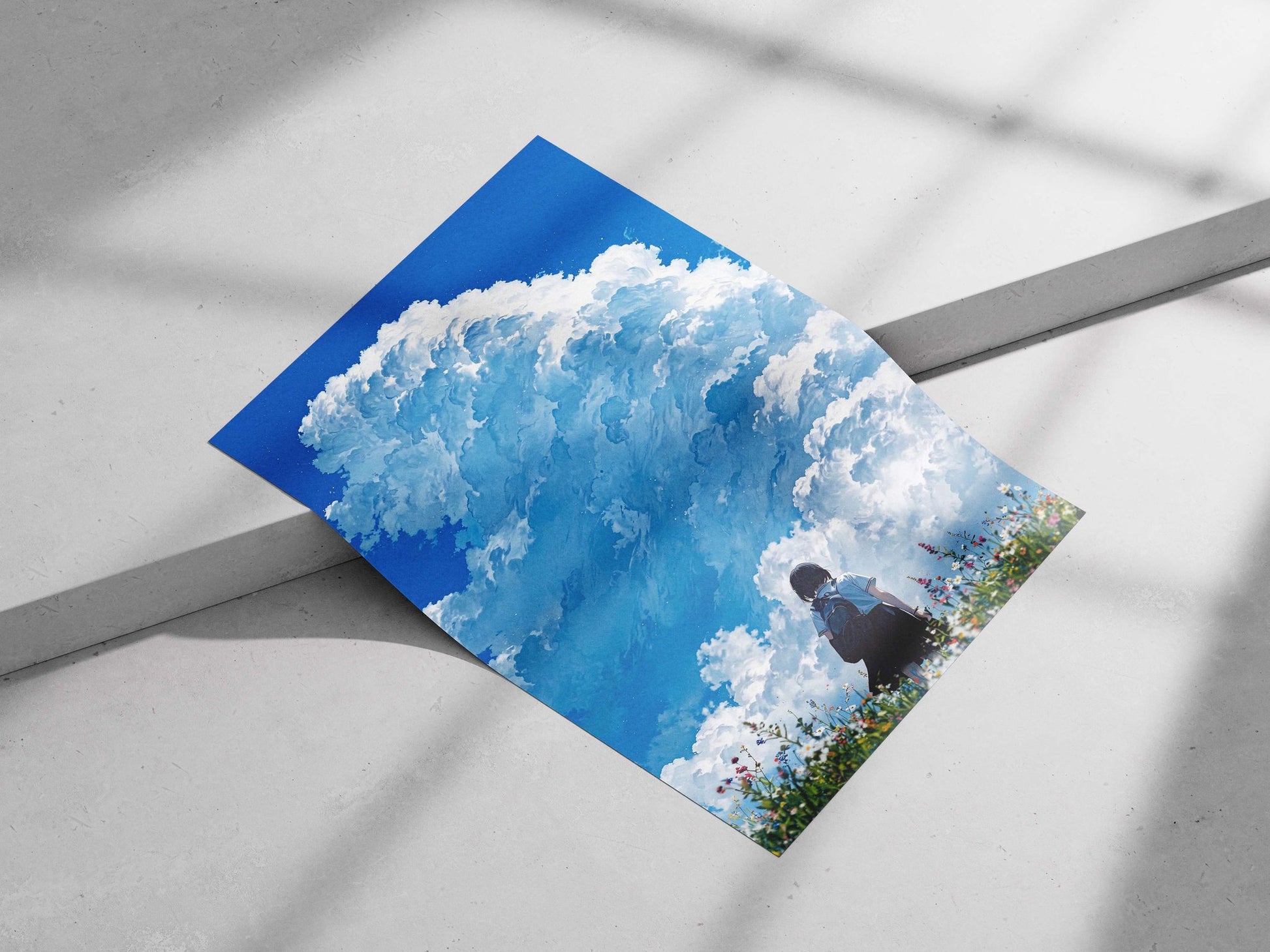 Anime schoolgirl Main Subject: Anime schoolgirl Matte poster print — Anime wall art India | PosterBoizz