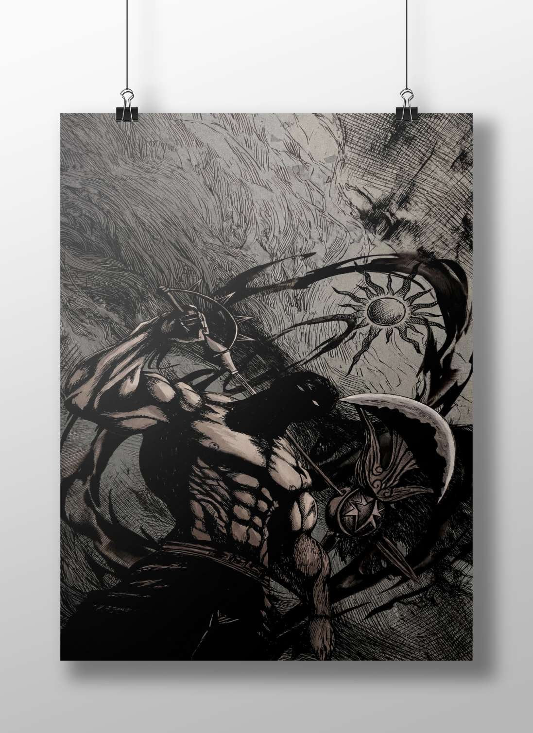 N/A N/A (Standalone Decorative Art) Modern Digital/Contemporary Blackwork Matte BoizzBoard rigid print — Art wall art India