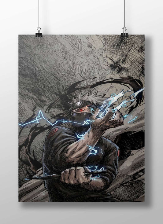 Kakashi Hatake (Naruto franchise) Main Subject: Kakashi Hatake (Naruto franchise) Matte BoizzBoard rigid print — Anime wall