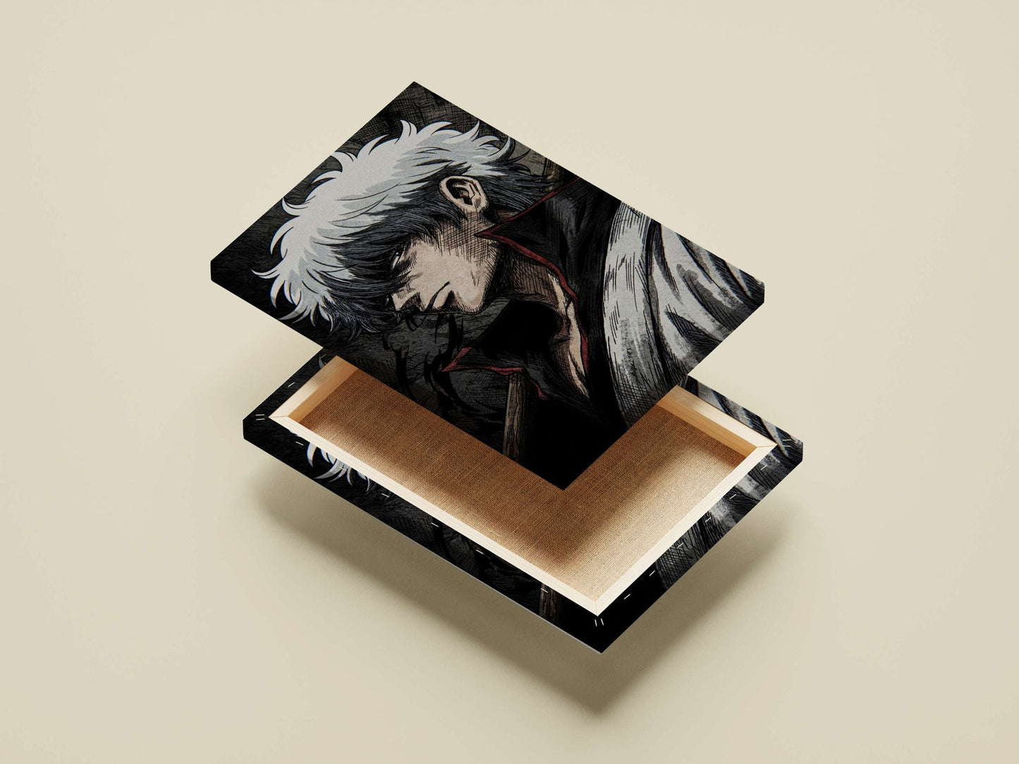 Gintoki Sakata (from Gintama franchise) Main Subject: Gintoki Sakata (from Gintama franchise) Canvas wall art — Anime wall