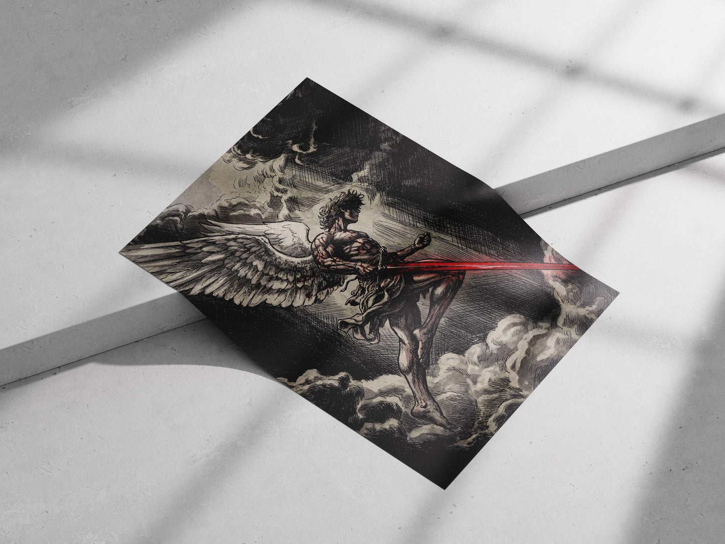 Guts from Berserk manga/anime franchise Main Subject: Guts from Berserk manga/anime franchise Matte poster print — Anime