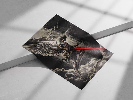 Guts from Berserk manga/anime franchise Main Subject: Guts from Berserk manga/anime franchise Matte poster print — Anime