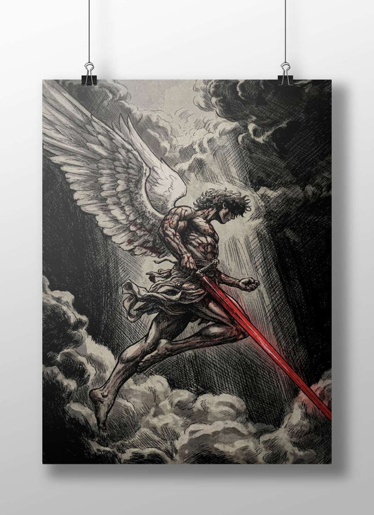 Guts from Berserk manga/anime franchise Main Subject: Guts from Berserk manga/anime franchise Matte BoizzBoard rigid print —