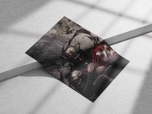 Geralt of Rivia (from The Witcher franchise) Main Subject: Geralt of Rivia (from The Witcher franchise) Matte poster print —
