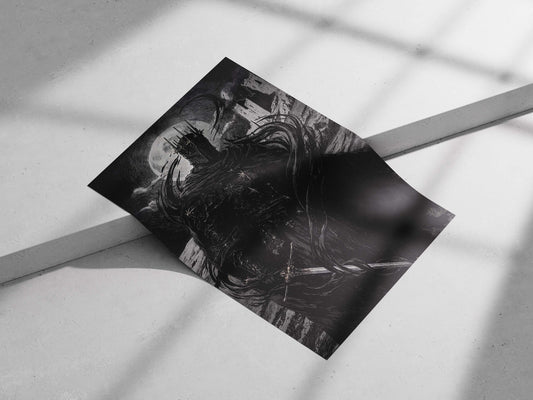 Sauron from The Lord of the Rings franchise Main Subject: Sauron from The Lord of the Rings franchise Matte poster print —