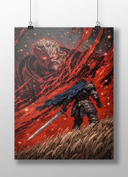 Elden Ring franchise characters Main Subject: Elden Ring franchise characters Matte BoizzBoard rigid print — Gaming wall art