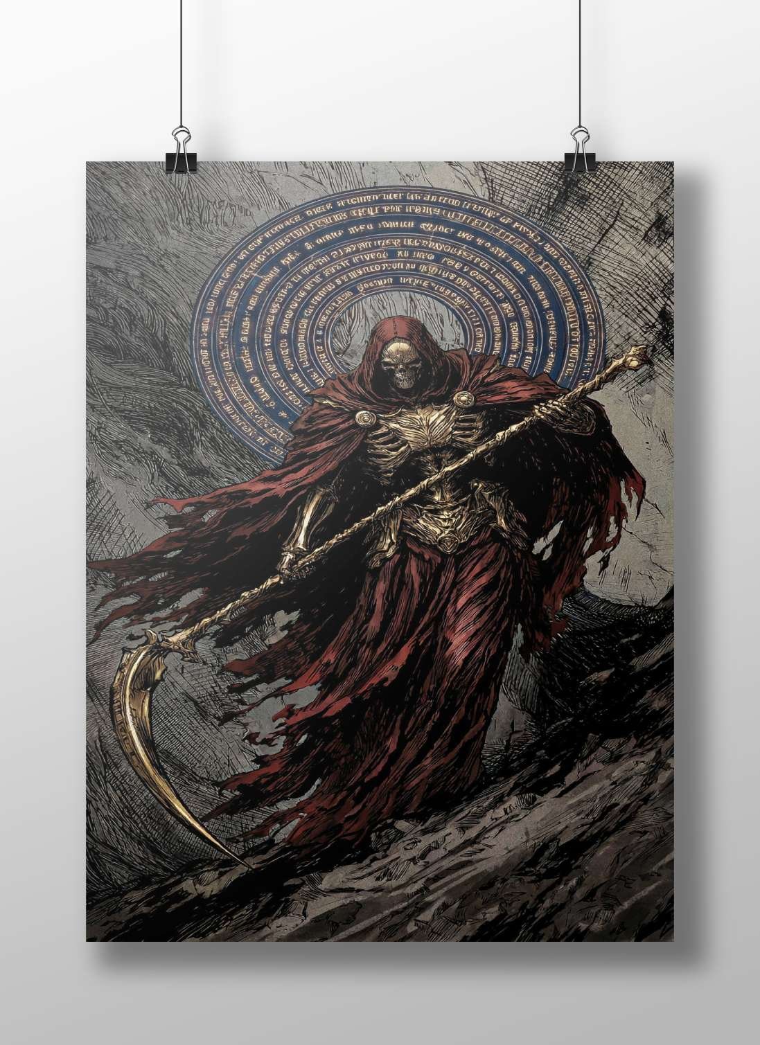 The Grim Reaper (Death) Main Subject: The Grim Reaper (Death) Matte BoizzBoard rigid print — Art wall art India | PosterBoizz