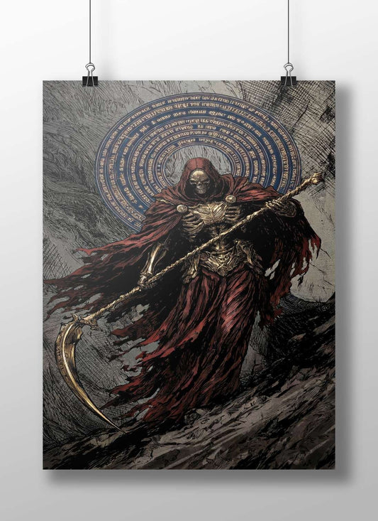 The Grim Reaper (Death) Main Subject: The Grim Reaper (Death) Matte BoizzBoard rigid print — Art wall art India | PosterBoizz