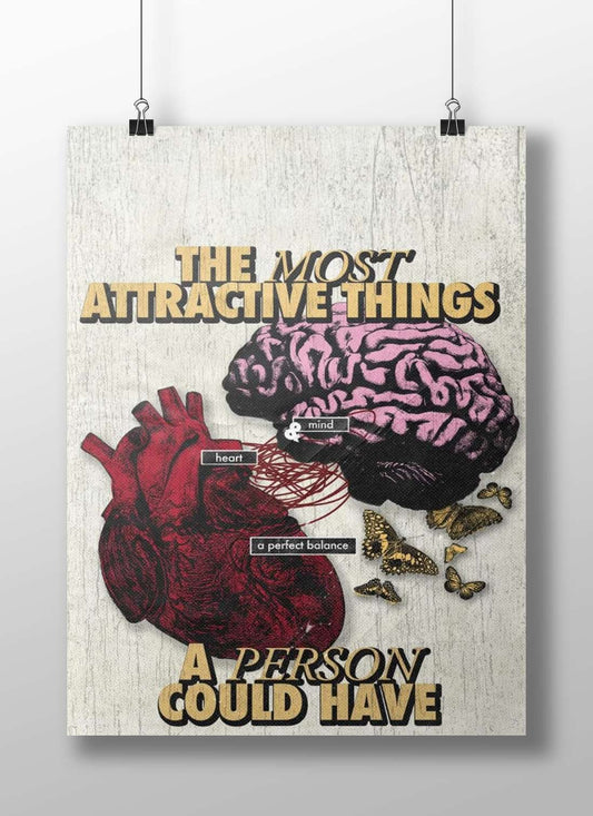 heart and brain Main Subject: heart and brain Matte BoizzBoard rigid print — Art wall art India | PosterBoizz