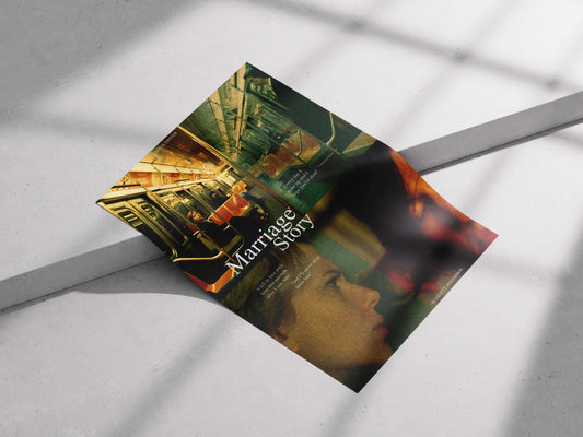Marriage Story Movie Poster – Scarlett Johansson & Adam Driver Subway Scene Wall Art Print