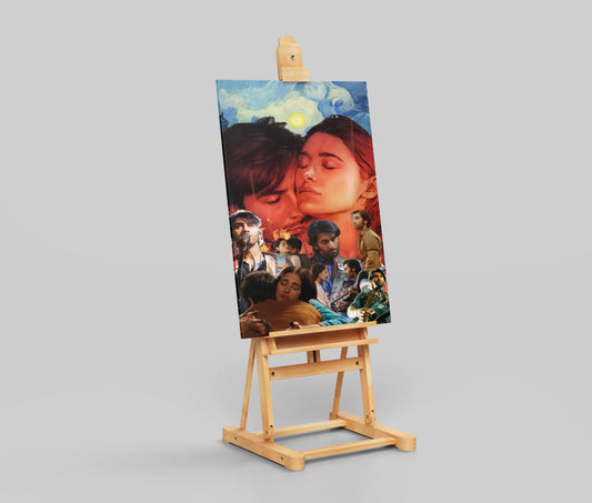 "Rockstar Poster – Ranbir & Nargis Romantic Collage | Bollywood Aesthetic Wall Art"
