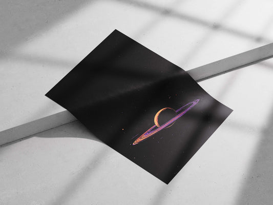 Saturn Main Subject: Saturn Matte poster print — Art wall art India | PosterBoizz