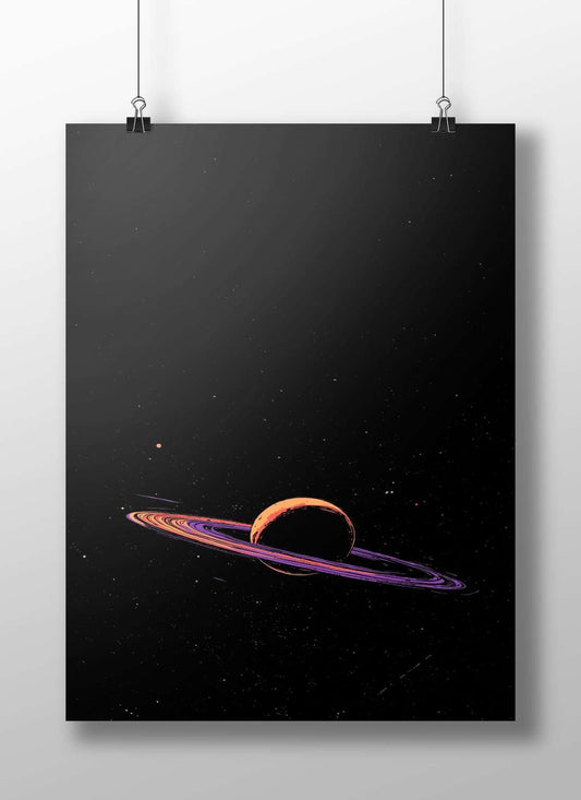 Saturn Main Subject: Saturn Matte BoizzBoard rigid print — Art wall art India | PosterBoizz