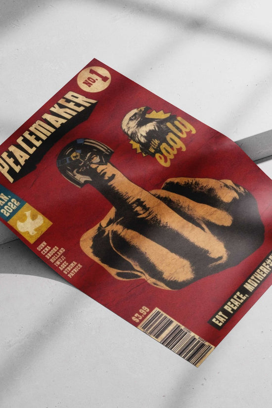 DC Comics character Peacemaker Main Subject: DC Comics character Peacemaker Matte poster print — Superhero wall art India |