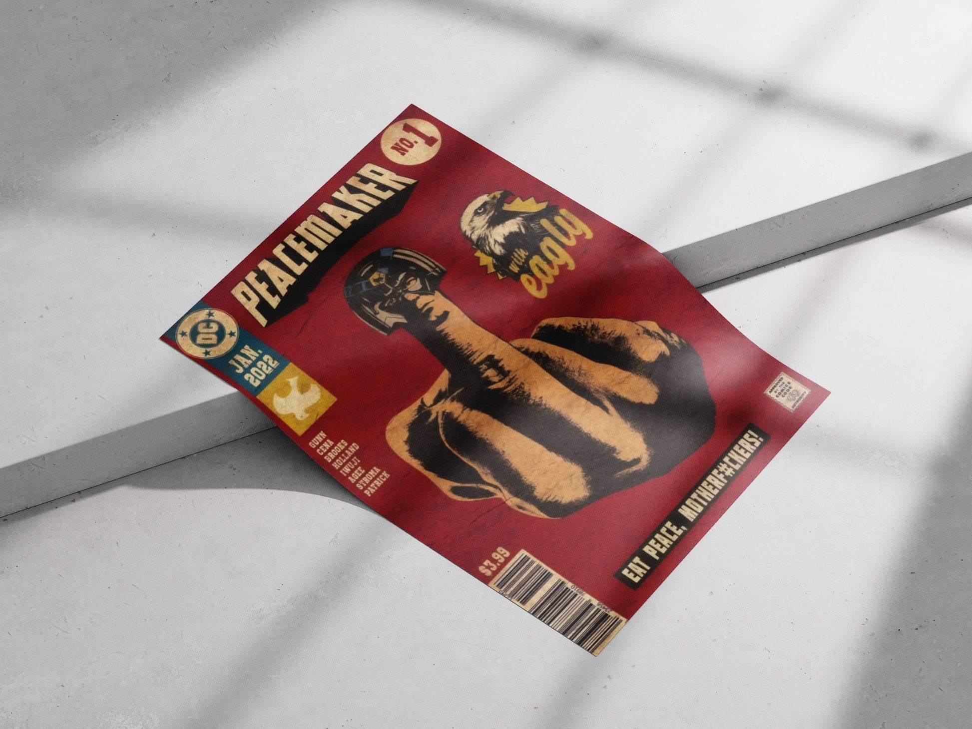 DC Comics character Peacemaker Main Subject: DC Comics character Peacemaker Matte poster print — Superhero wall art India |