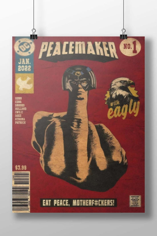 DC Comics character Peacemaker Main Subject: DC Comics character Peacemaker Matte BoizzBoard rigid print — Superhero wall