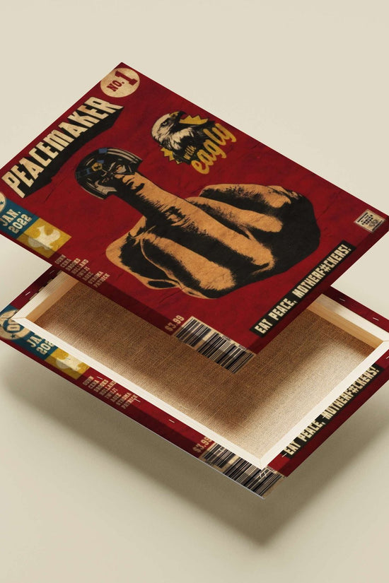 DC Comics character Peacemaker Main Subject: DC Comics character Peacemaker Canvas wall art — Superhero wall art India |