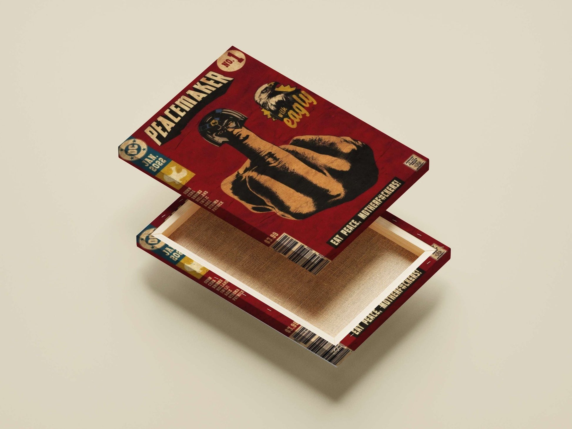 DC Comics character Peacemaker Main Subject: DC Comics character Peacemaker Canvas wall art — Superhero wall art India |