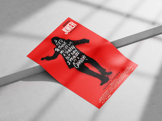 The 2019 film "Joker" directed by Todd Phillips Main Subject: The 2019 film "Joker" directed by Todd Phillips Matte poster