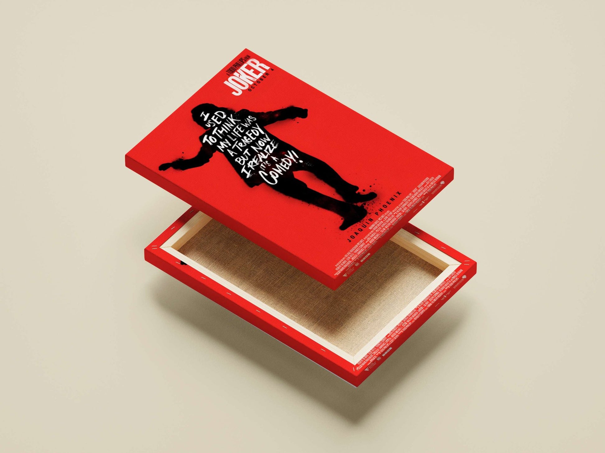 The 2019 film "Joker" directed by Todd Phillips Main Subject: The 2019 film "Joker" directed by Todd Phillips Canvas wall