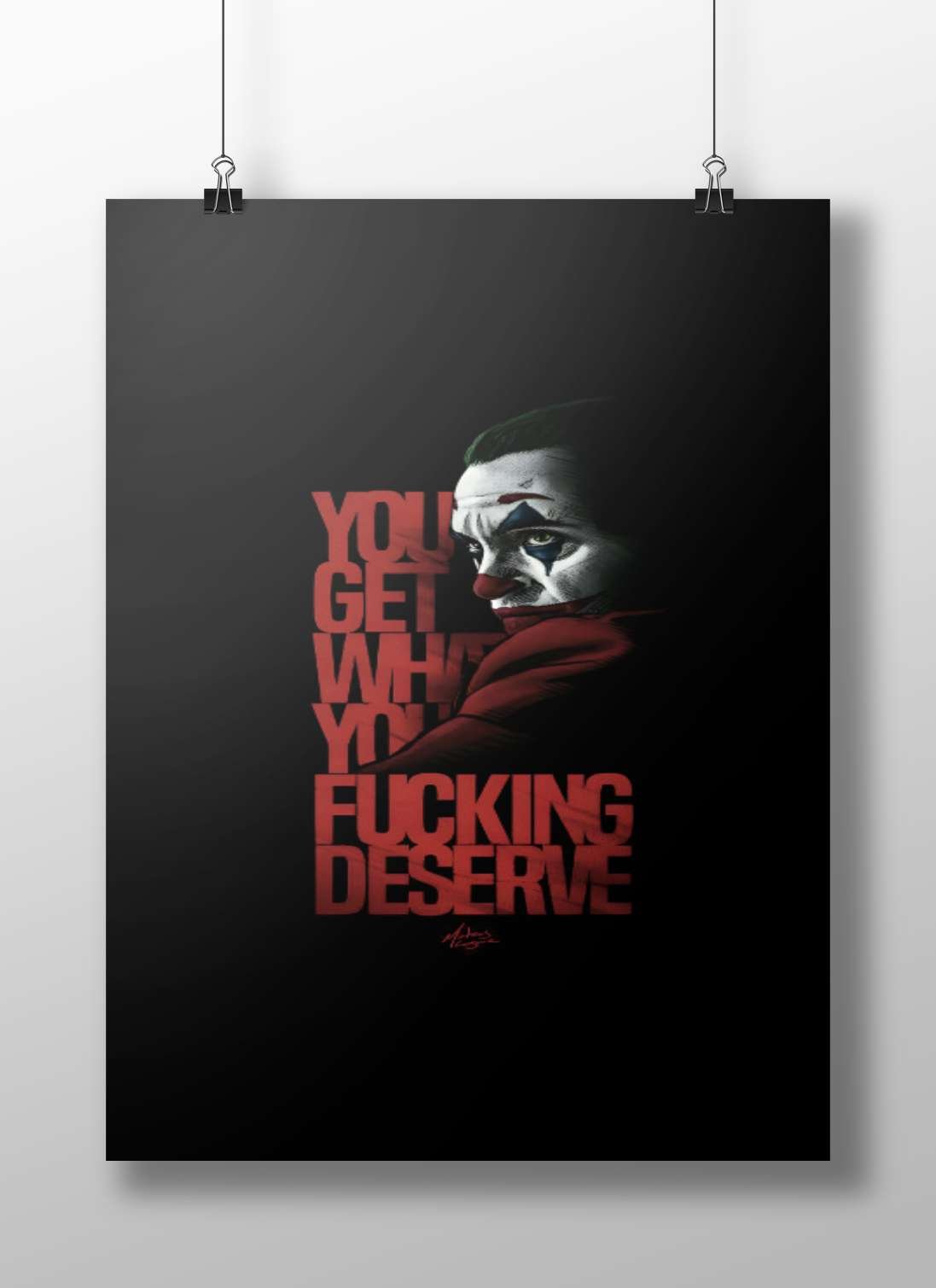 Joker (DC Comics franchise) Main Subject: Joker (DC Comics franchise) Matte BoizzBoard rigid print — Superhero wall art