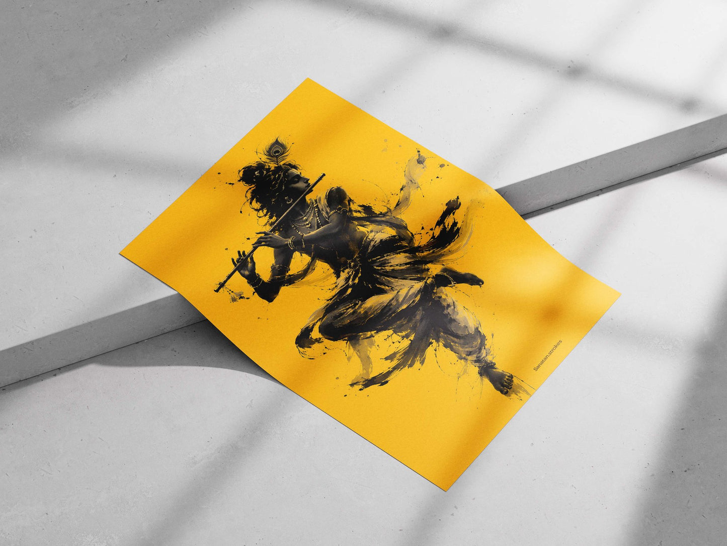 Lord Krishna Main Subject: Lord Krishna Matte poster print — Sanatan wall art India | PosterBoizz