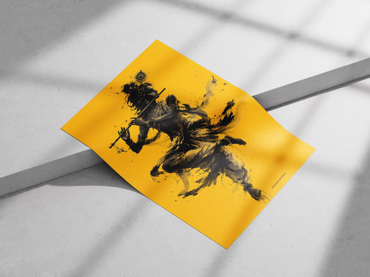 Lord Krishna Main Subject: Lord Krishna Matte poster print — Sanatan wall art India | PosterBoizz