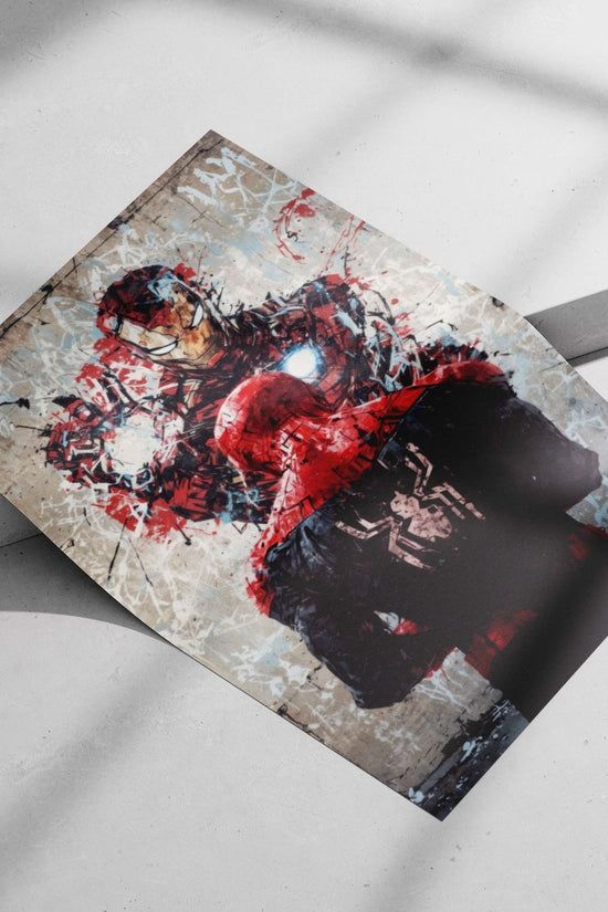 Spider-Man and Iron Man from the Marvel franchise Avengers Alliance - Heroic Team Up Poster