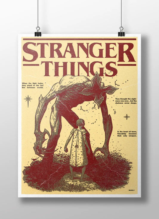 Stranger Things - "Friendship Their Only Weapon" Vintage Horror Print