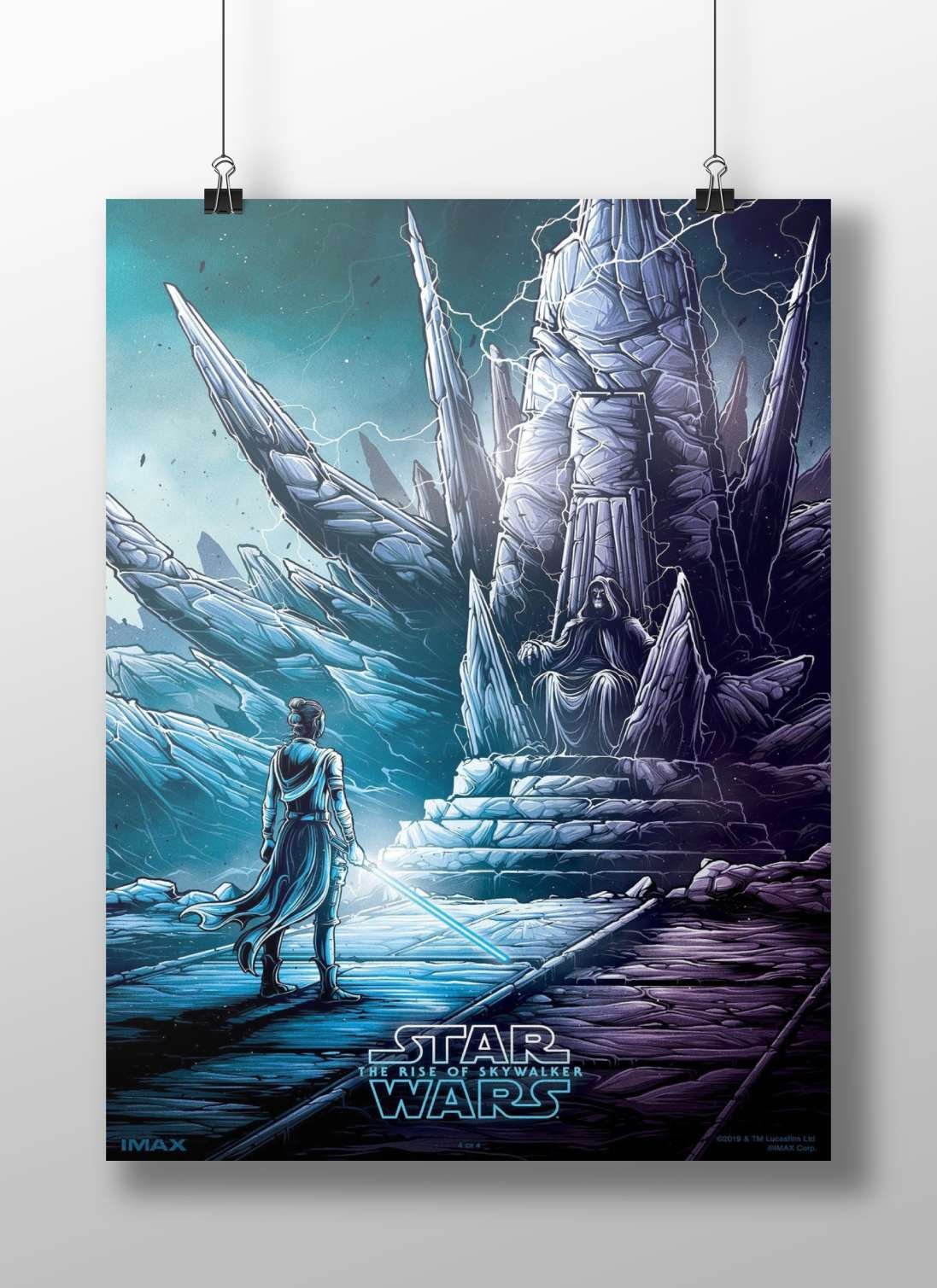 Rey and Palpatine from Star Wars: The Rise of Skywalker. Rey Vs Palpatine - Dark