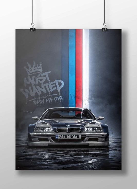 BMW M3 GTR (from Need for Speed: Most Wanted) Main Subject: BMW M3 GTR (from Need for Speed: Most Wanted) Matte BoizzBoard
