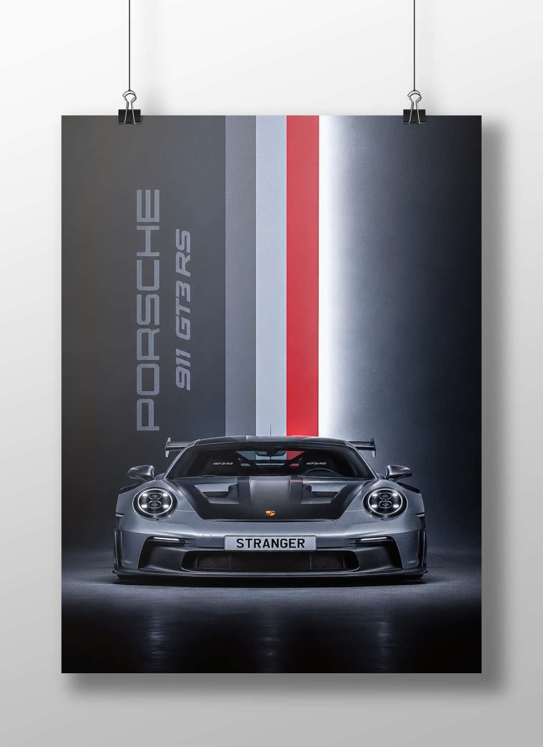 Porsche 911 GT3 RS Main Subject: Porsche 911 GT3 RS Matte BoizzBoard rigid print — Cars wall art India | PosterBoizz