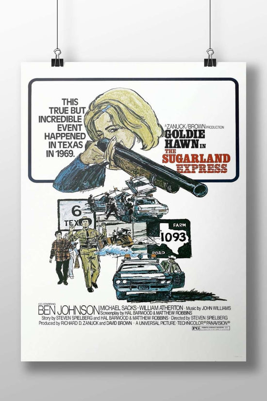 The Sugarland Express (starring Goldie Hawn) Bonnie And Clyde - Classic Crime Poster