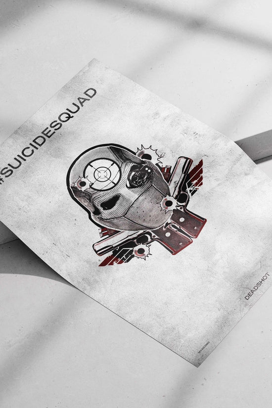 Deadshot from DC Comics' Suicide Squad franchise. Deadshot - Vengeful Assassin Poster