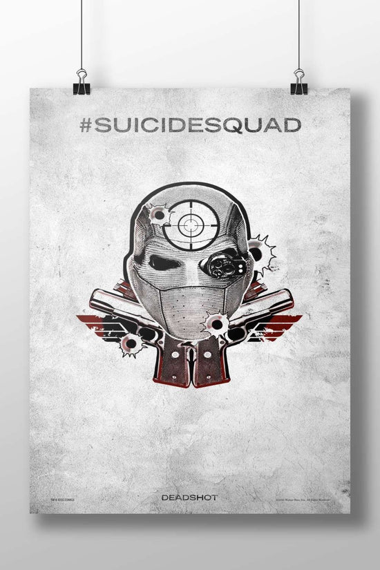 Deadshot from DC Comics' Suicide Squad franchise. Deadshot - Vengeful Assassin Poster
