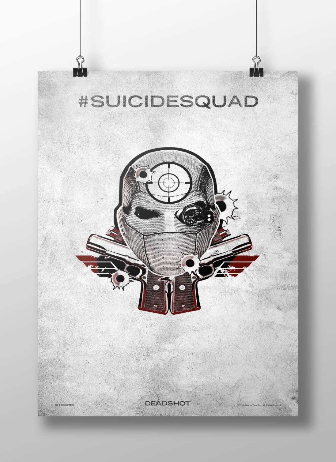 Deadshot from DC Comics' Suicide Squad franchise. Deadshot - Vengeful Assassin Poster