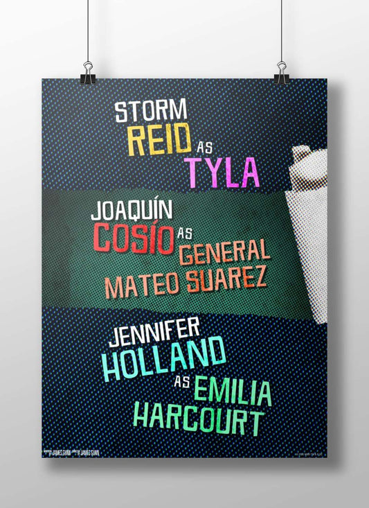 The Suicide Squad cast (Storm Reid as Tyla, Joaquin Cosío as General Mateo Suarez, Jennifer