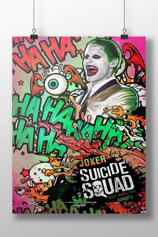 Joker from Suicide Squad Harley Quinn Iconic Smile Poster
