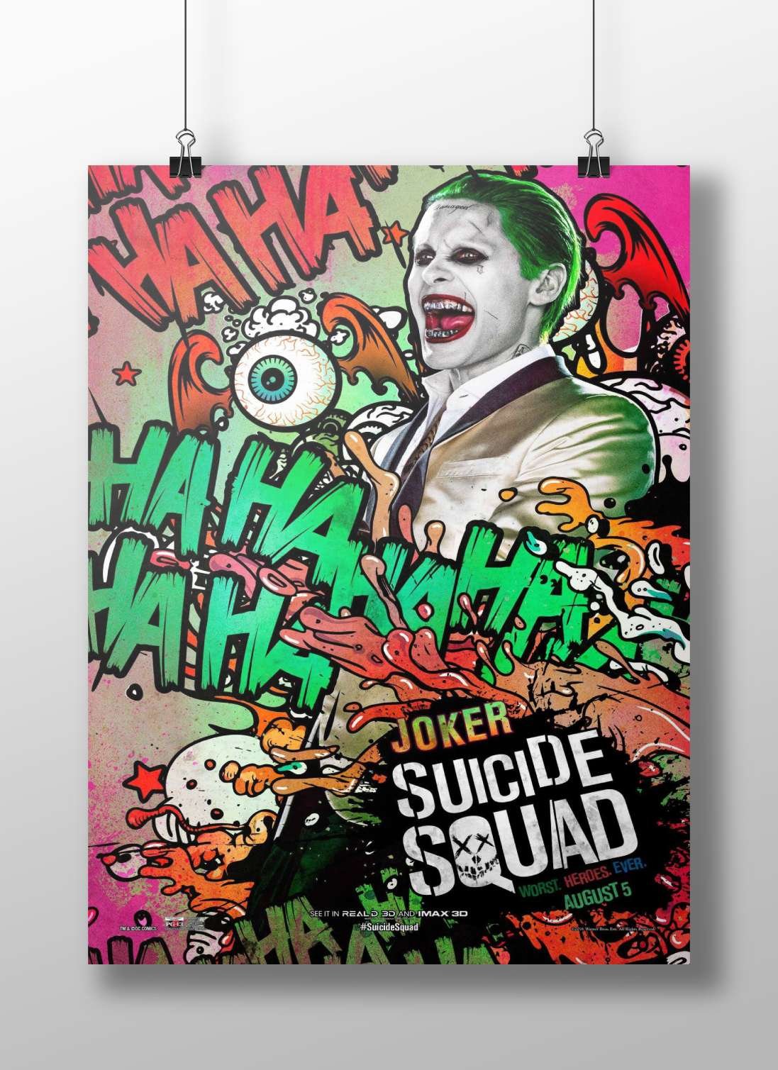 Joker from Suicide Squad Harley Quinn Iconic Smile Poster