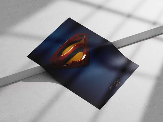 Superman (DC Comics superhero, specifically from the 2006 film "Superman Returns" confirmed by OCR text