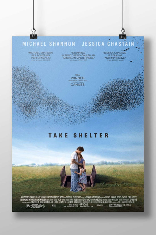 The film "Take Shelter" starring Michael Shannon and Jessica Chastain Take Shelter - Family Crisis