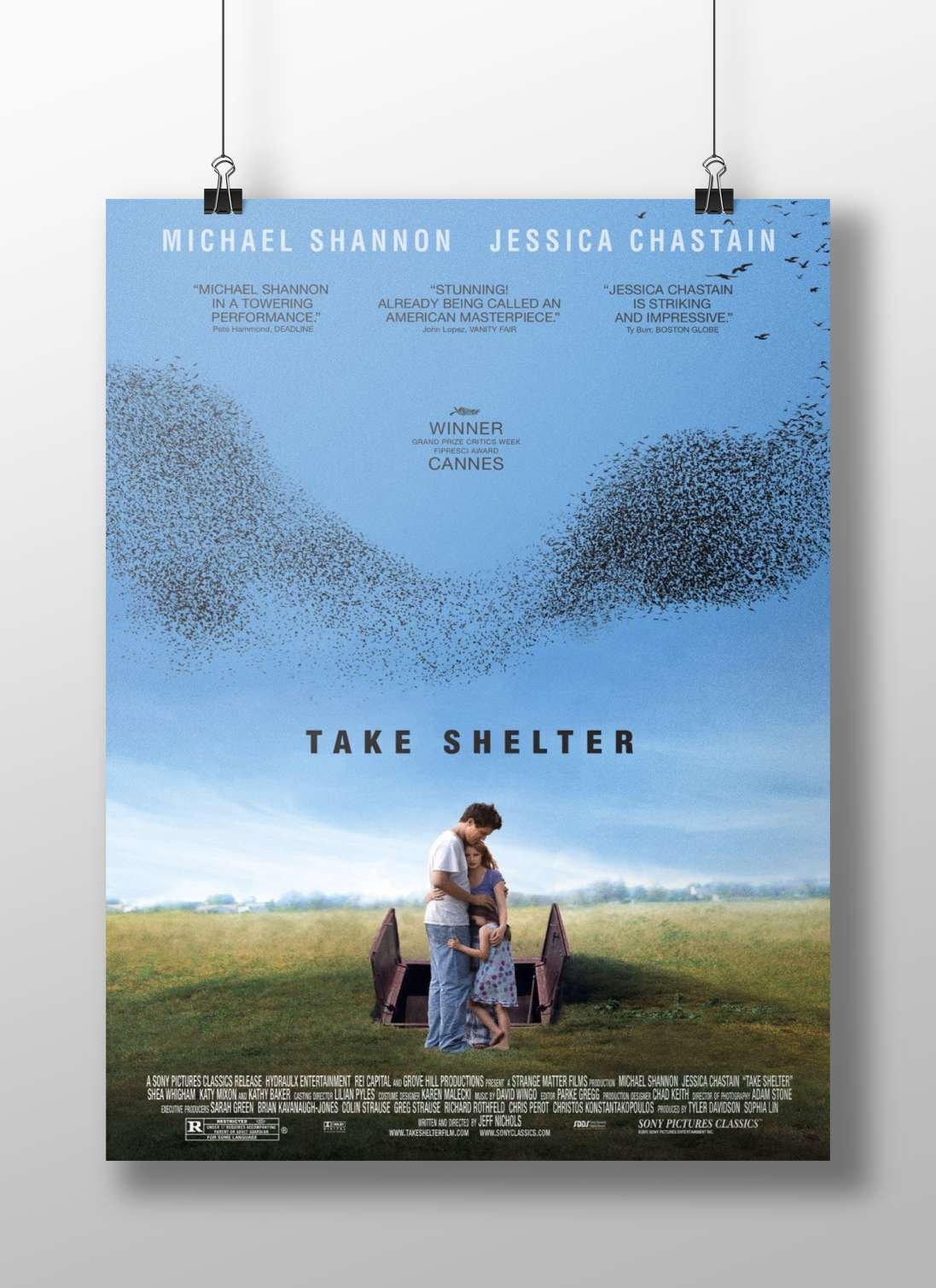 The film "Take Shelter" starring Michael Shannon and Jessica Chastain Take Shelter - Family Crisis