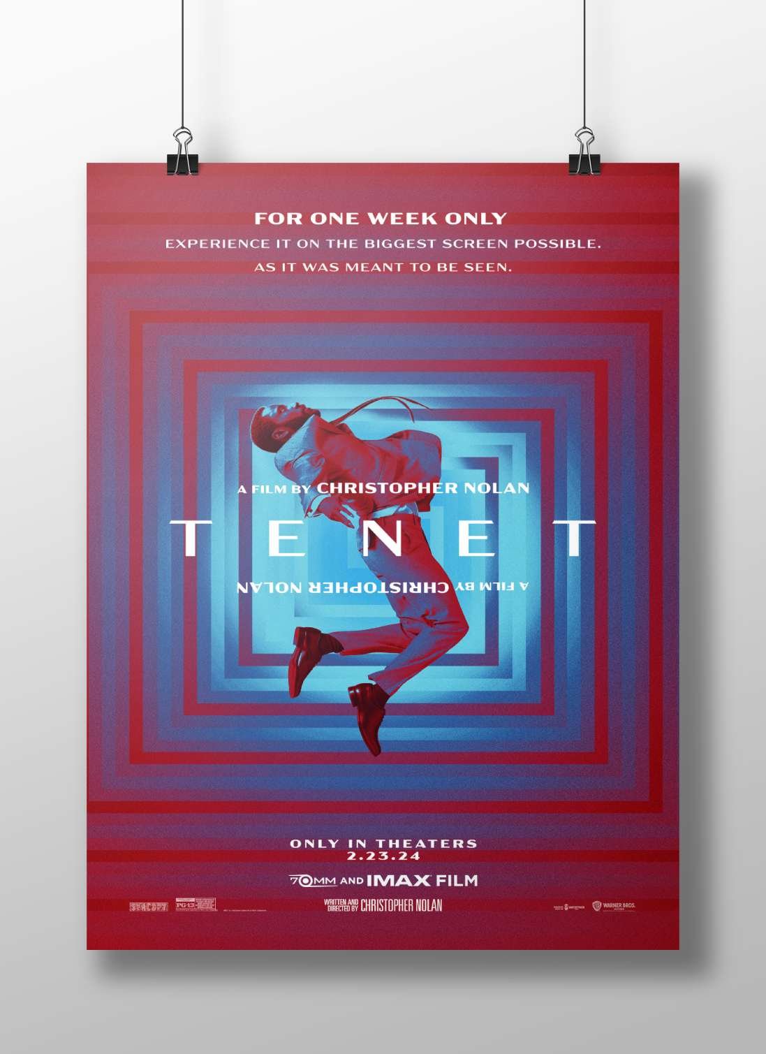 Tenet (the film directed by Christopher Nolan) Tenet - Sci-Fi Thriller Minimalist Poster
