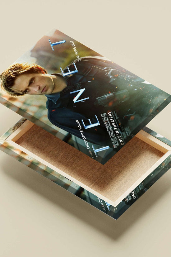 Robert Pattinson in the film Tenet (Christopher Nolan franchise) Tenet - Time Bends Poster