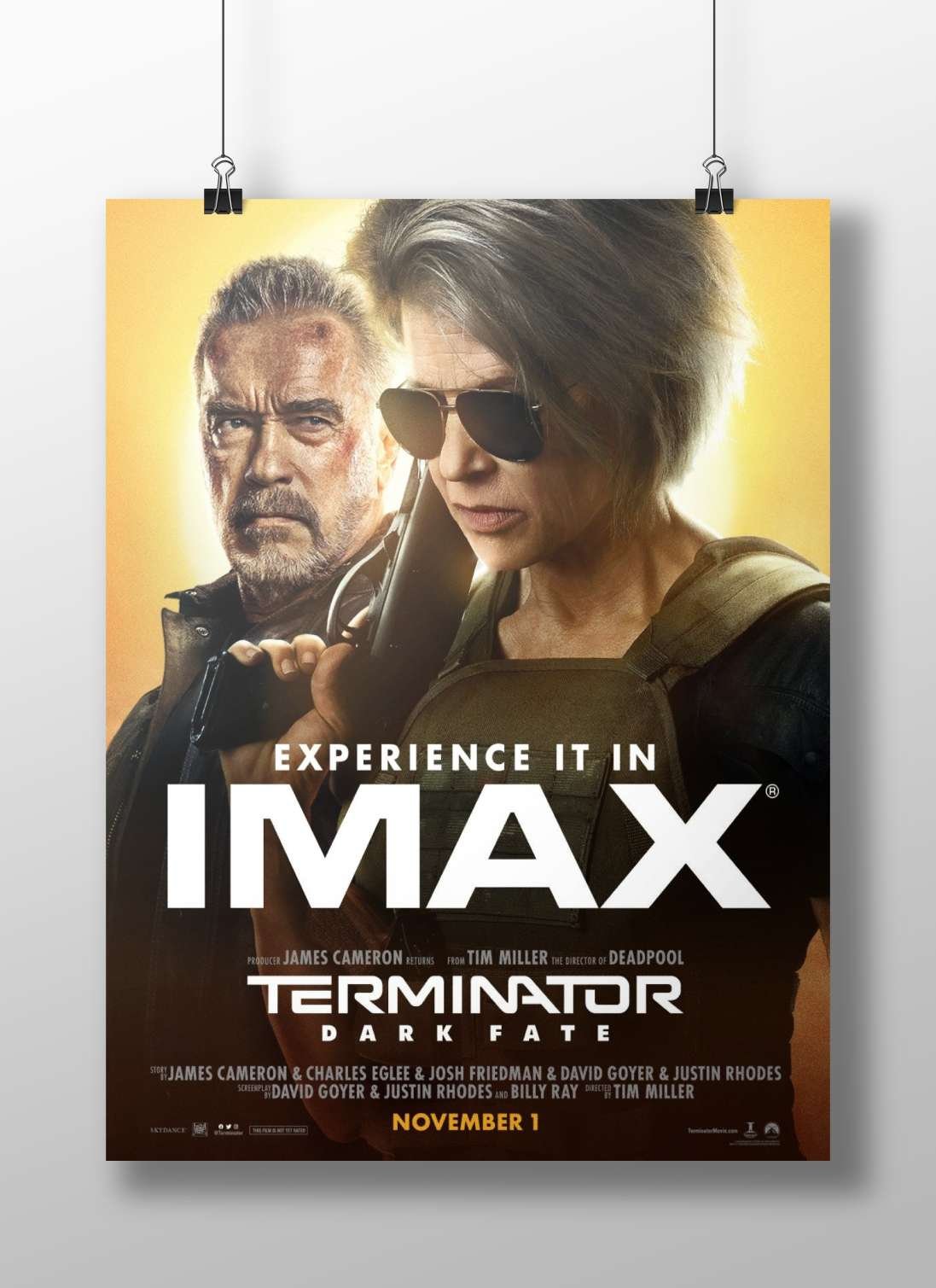 Terminator Dark Fate (the 2019 sci-fi action film) Arnold Schwarzenegger - Resistance Poster